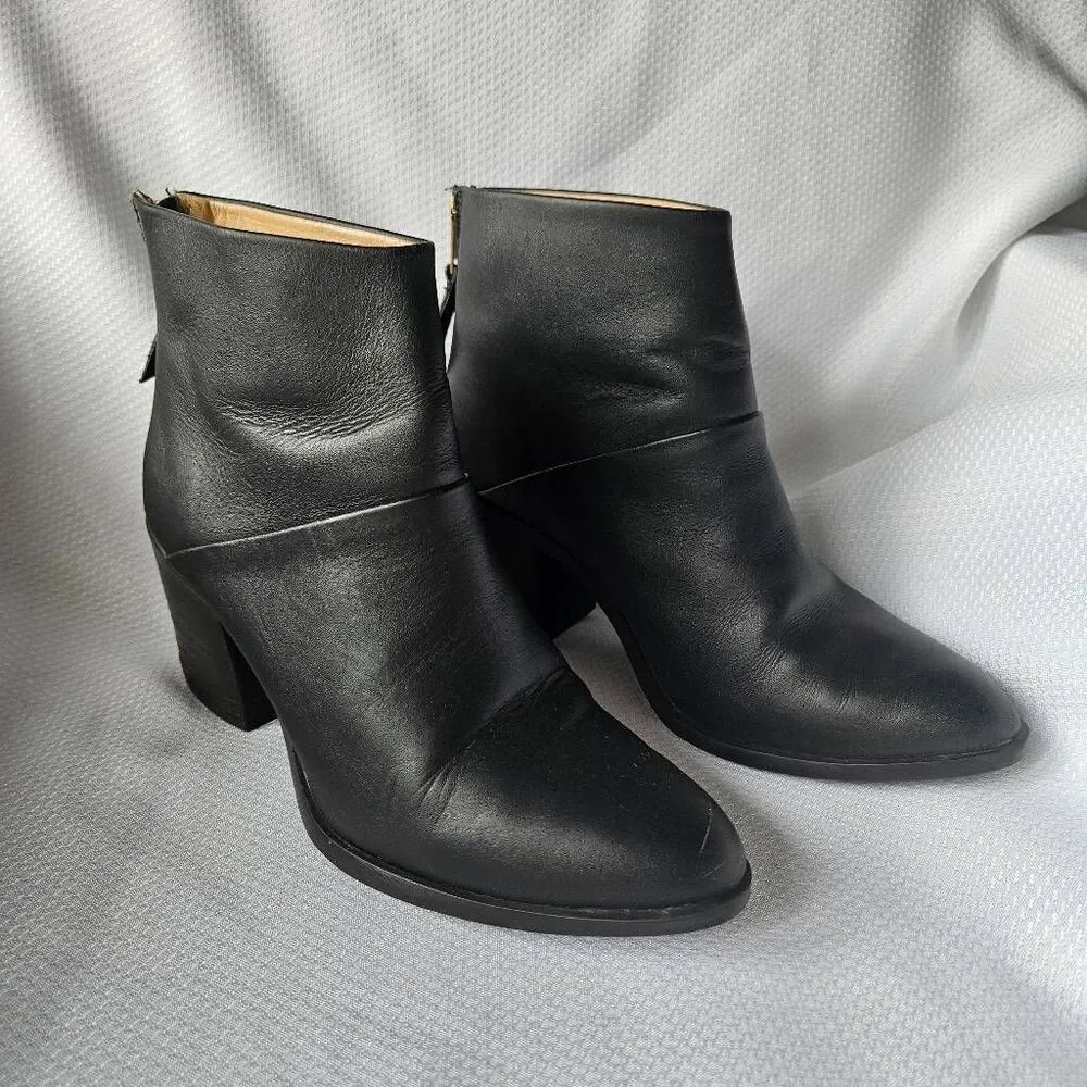 Nisolo Dari Commuter Boot Size 8 in Black Leather